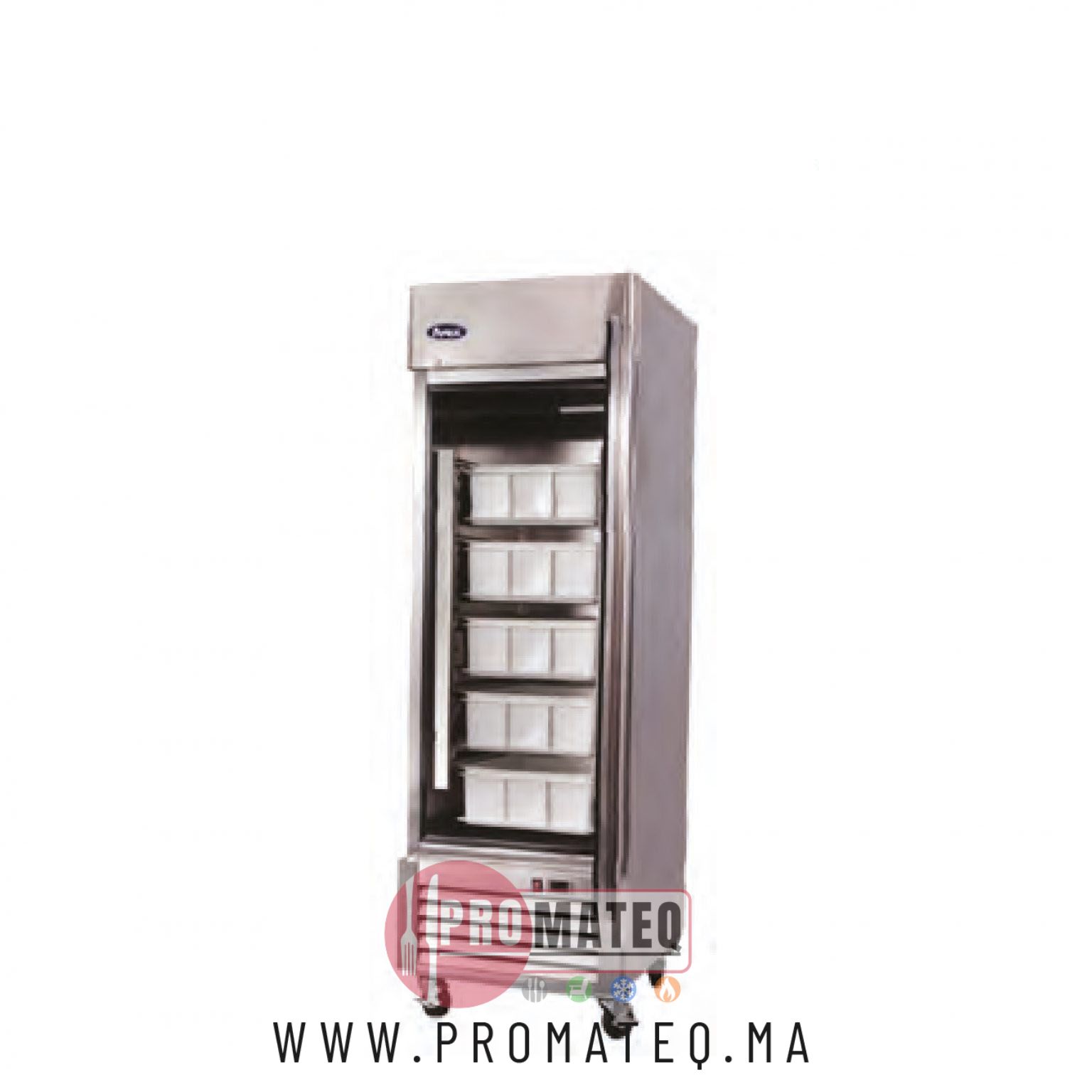 ARMOIRE 1 PORTE 5 BACS 60 sur 40 POUR STOCKAGE DE POISSON – CUISIFRIOT