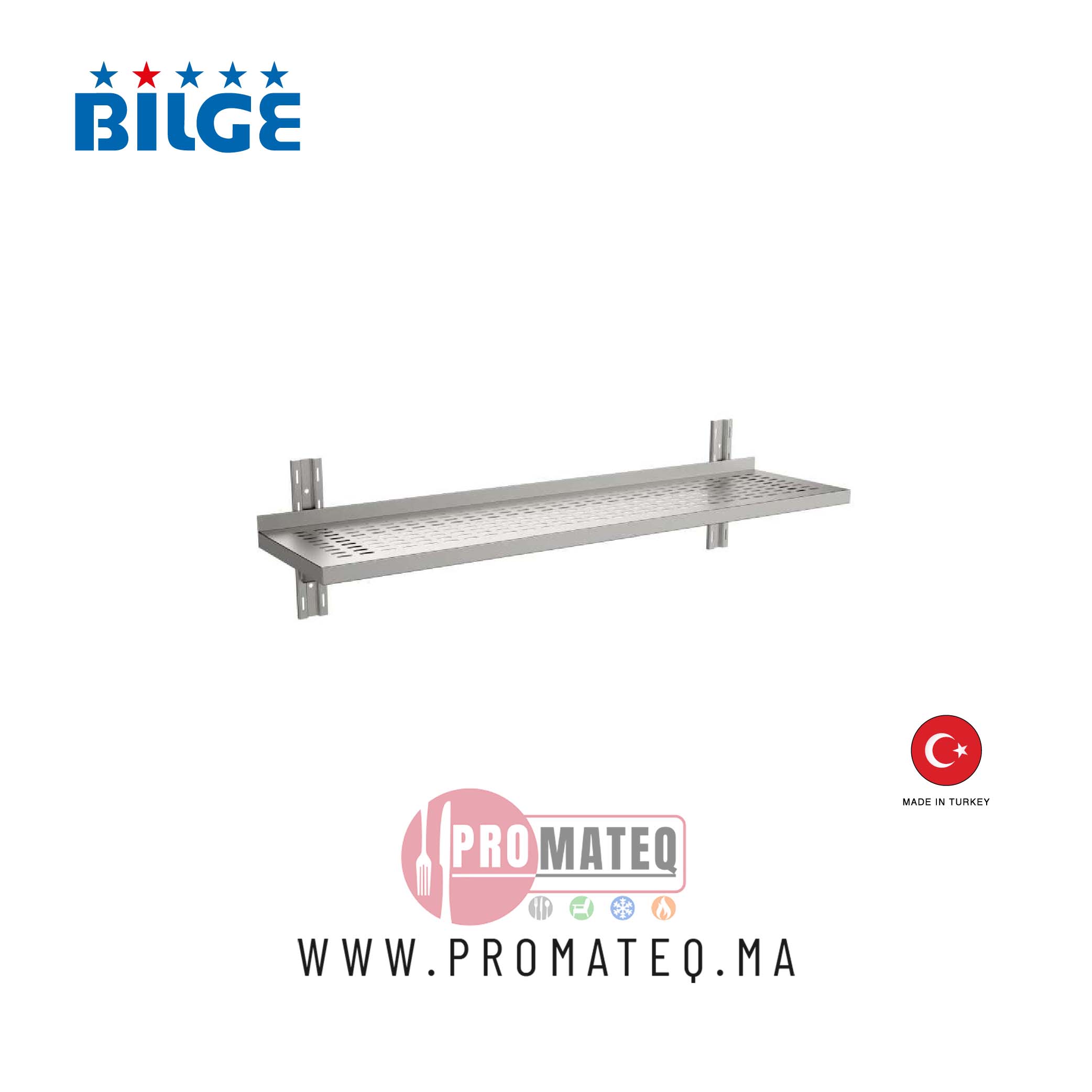 ETAGERE MURALE PERFOREE 150 cmx30cm ETMP-150