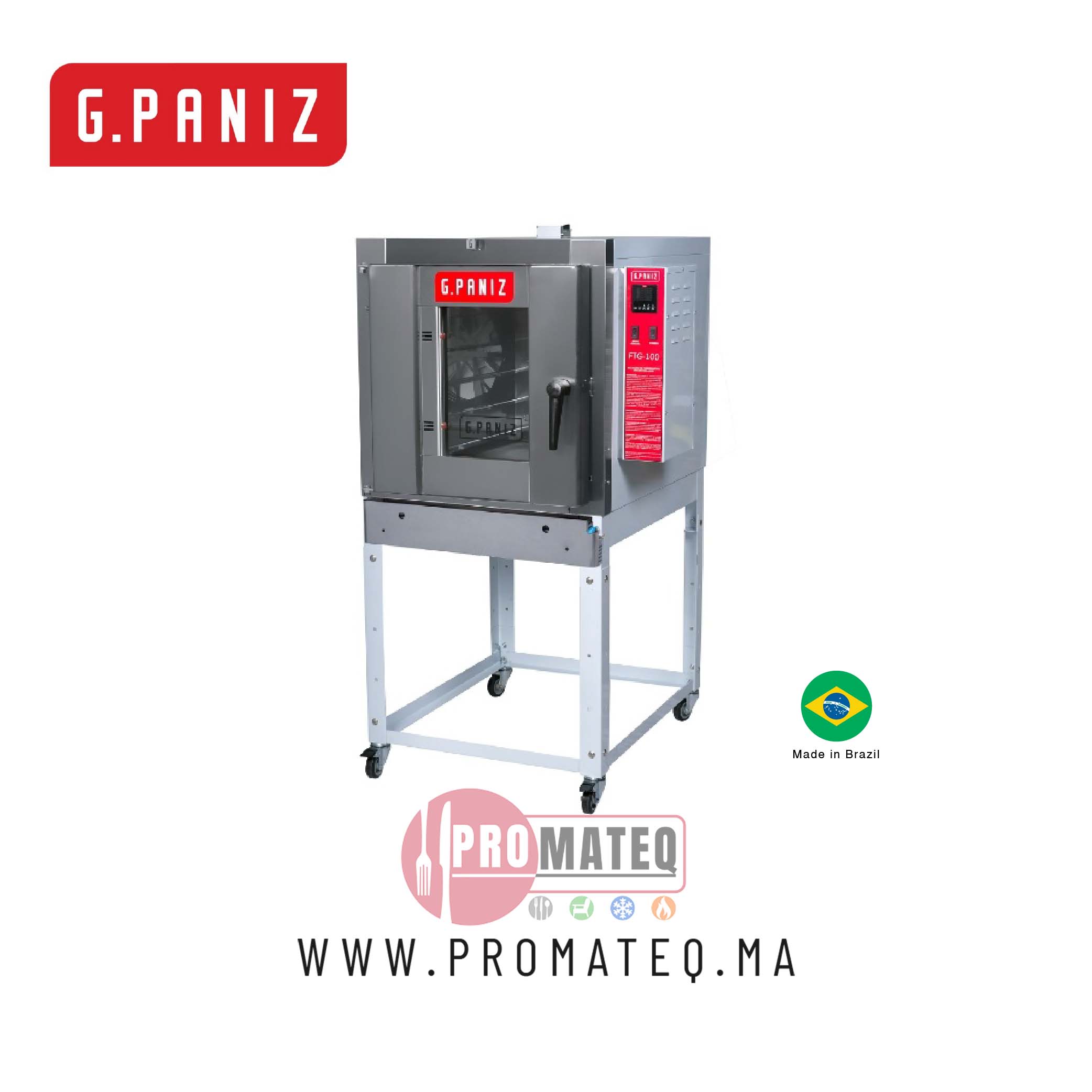 FOUR A PATISSERIE GAZ 10 NIVEAUX 60x40 AVEC SUPPORT FTG10