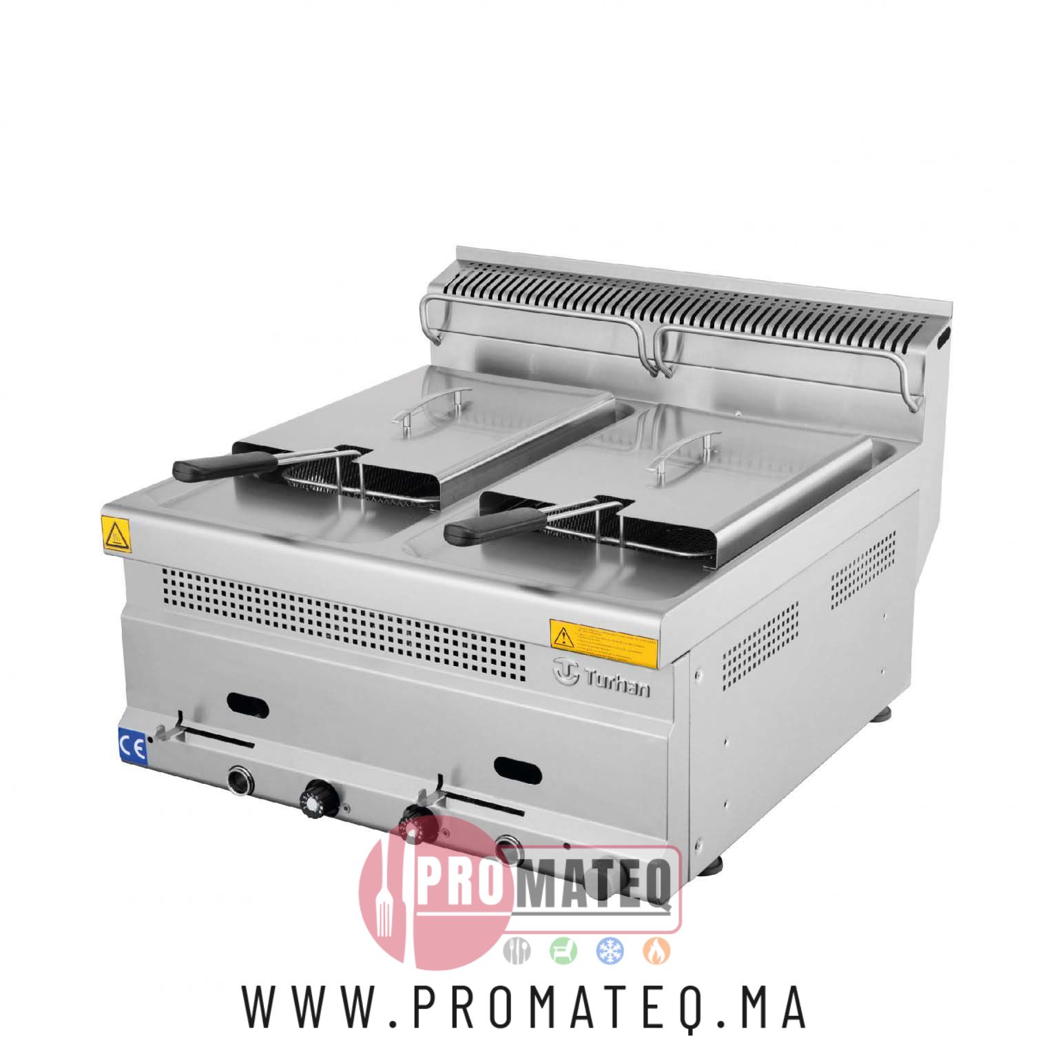 Friteuse Double Posable à Gaz 12 +12 L – ESTUFA