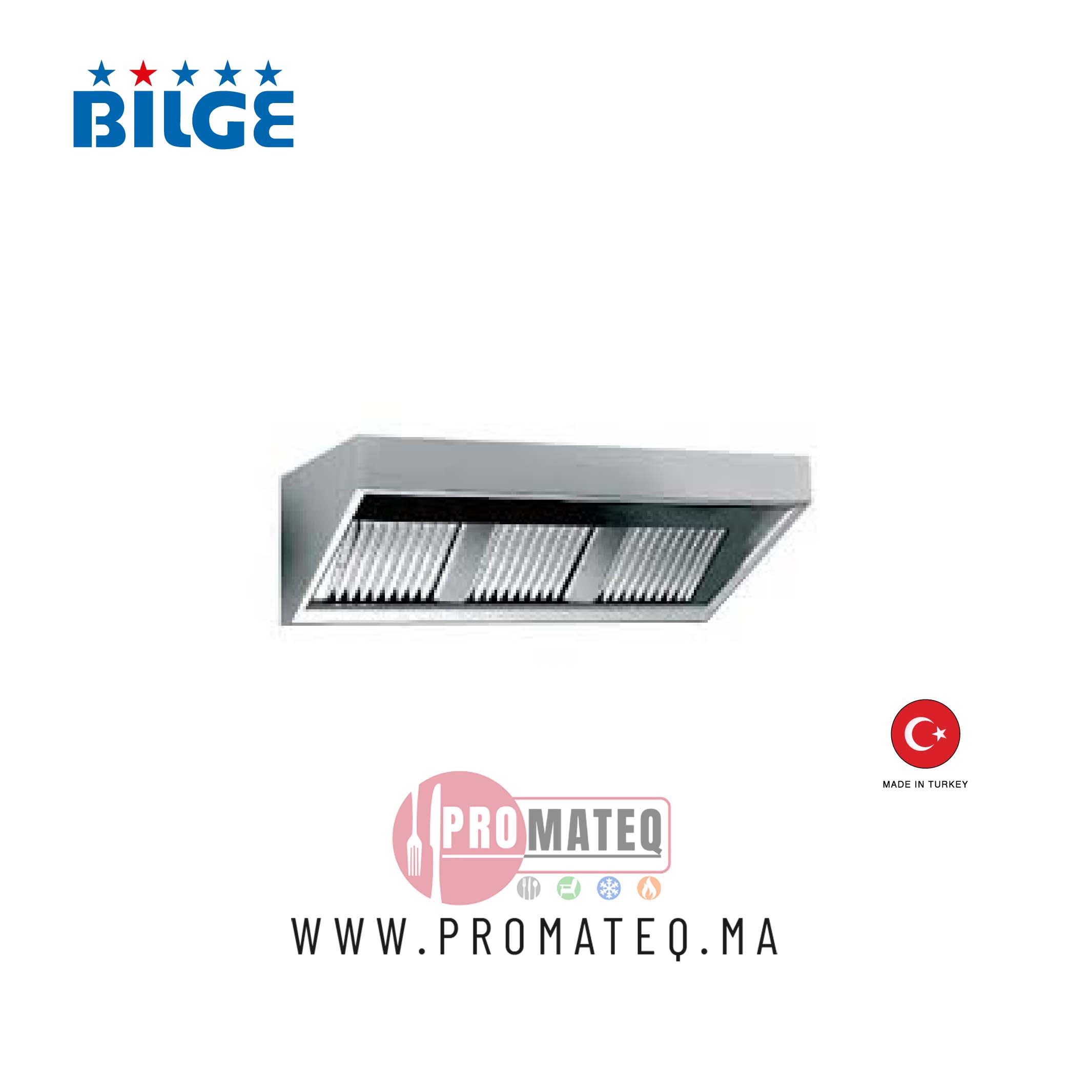 HOTTE MURALE INOX 150cmx90cmx40cm HOT150