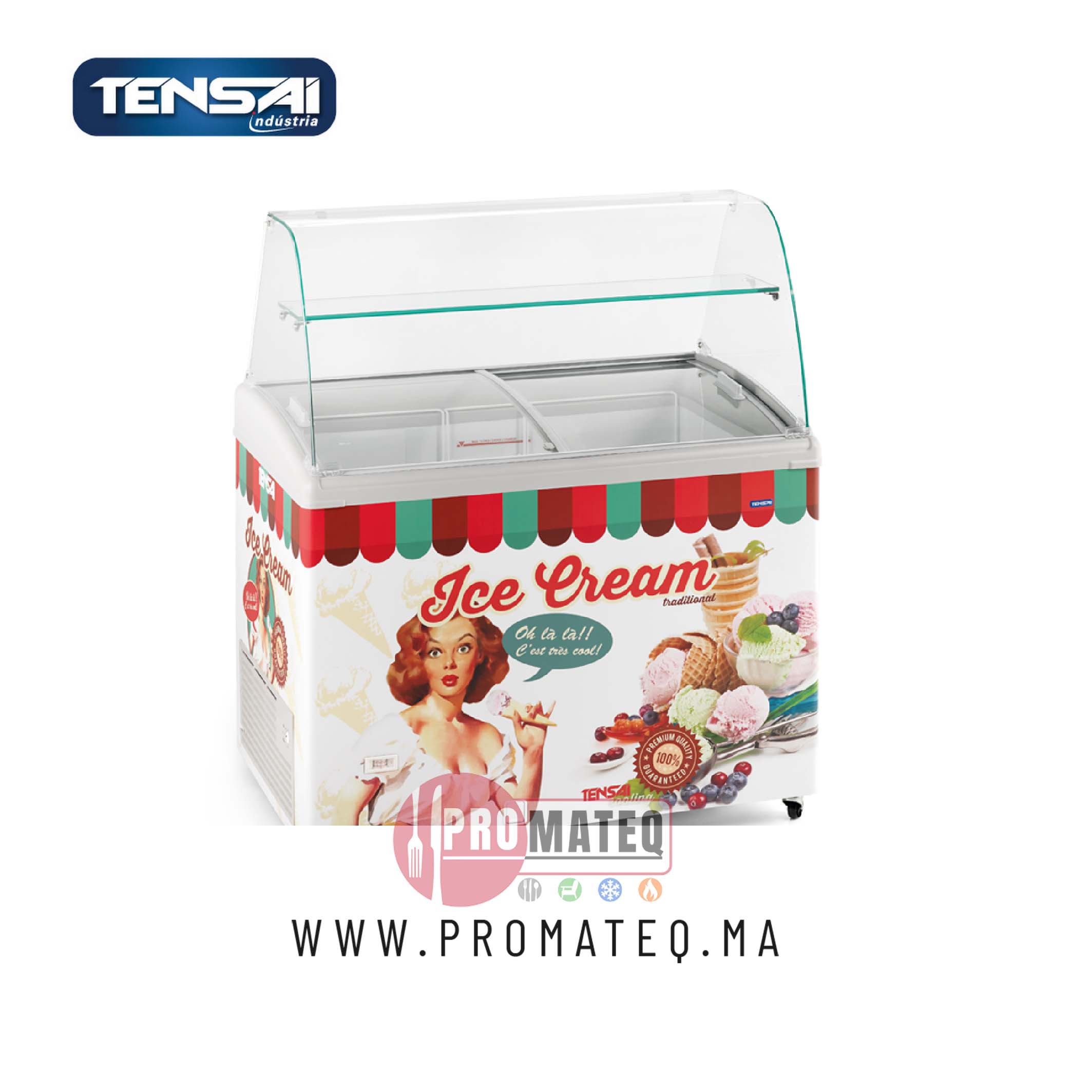VITRINE A GLACE 300 L SICC300GDEC01