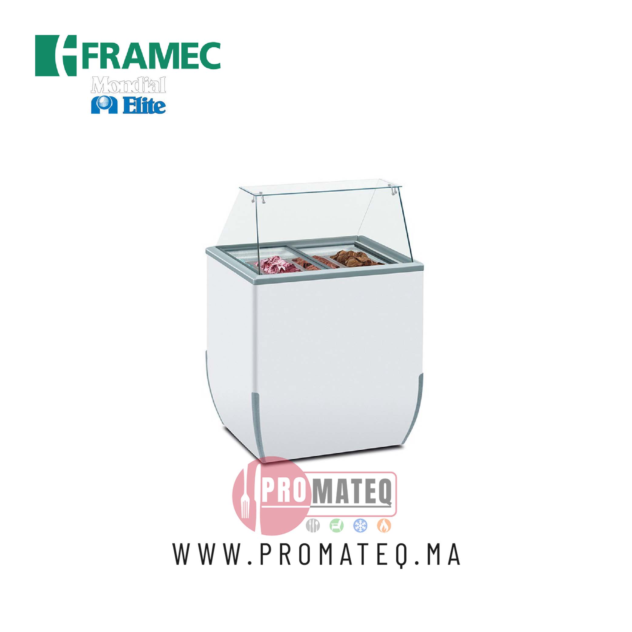 VITRINE A GLACE 4 BACS ECO BRIO-IC4SK