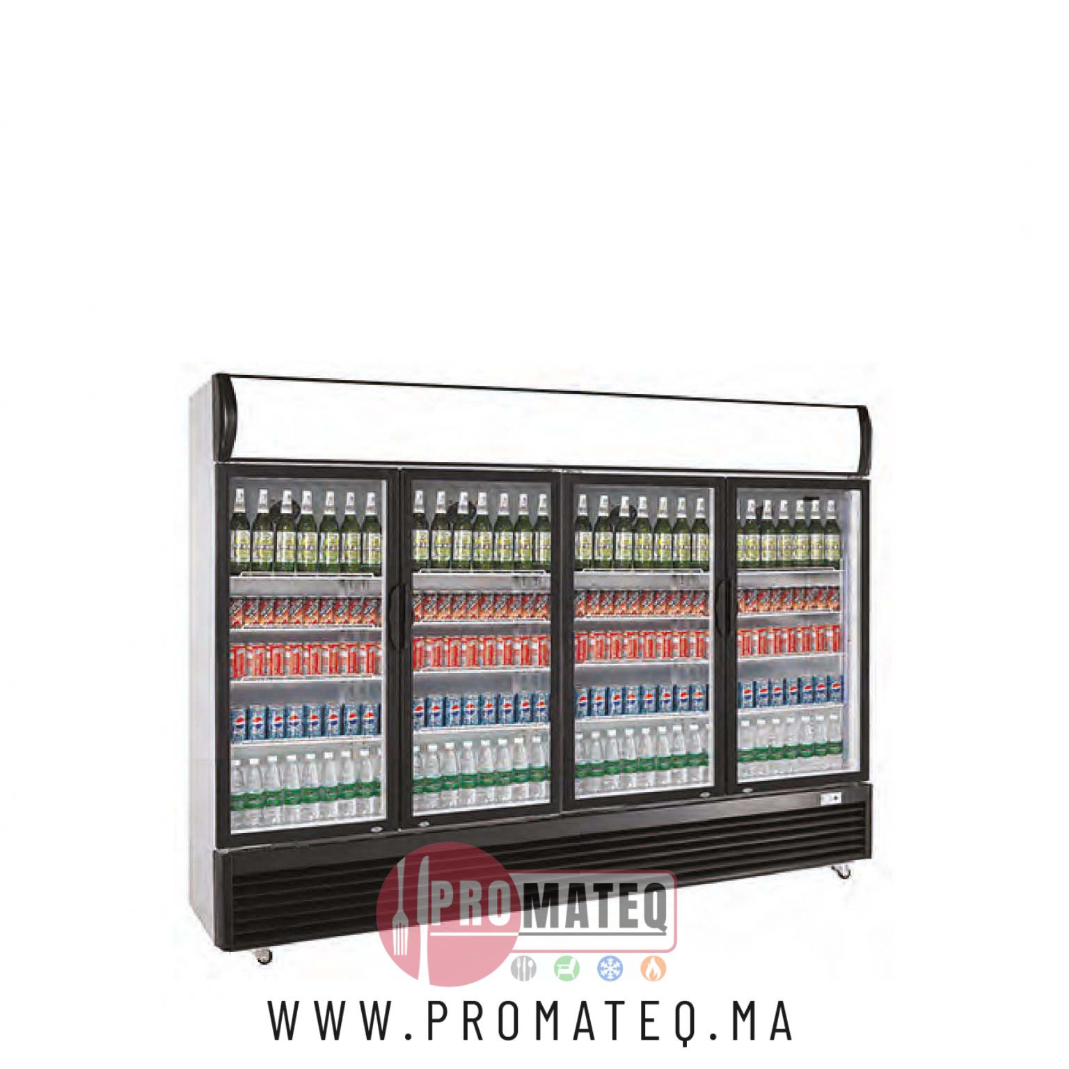 Vitrine verticale 4 PORTES VITREES 1620 L – Capellini