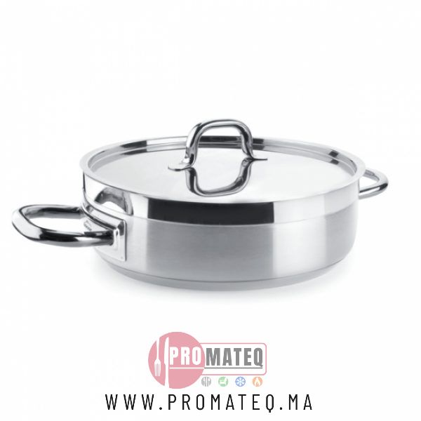 plat rond à couvercle en inox