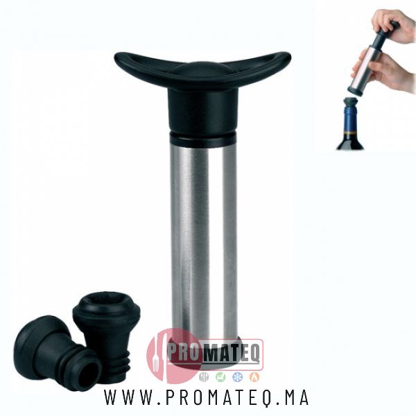 pompe à vide pour bouteille de vin en inox