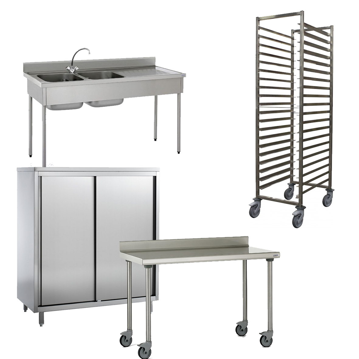 Tables, Chariot, hottes, étagers en inox pour restaurant au Maroc
